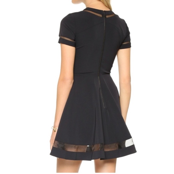 Alice + Olivia Frances Flared Mini Dress Size 4 Black - Picture 2 of 13